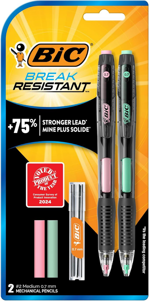 PENCIL BREAK RESISTANT 0.7MM 2PK