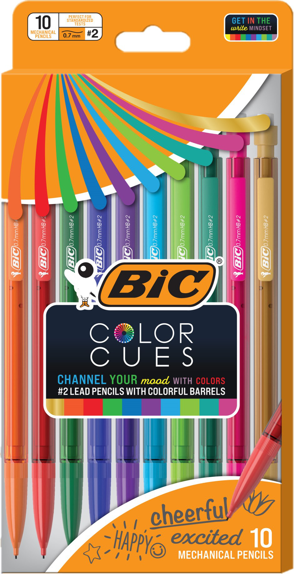MECH PENCIL .7MM 10PK COLOR