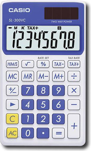 CALCULATOR SL300 CASIO SOLAR BLUE