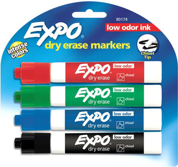 DRY ERASE MARKER 4PK EXPO